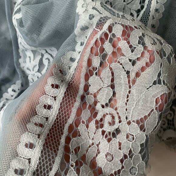 Elegant Blue Lace Women Dress - Picture 11 of 12